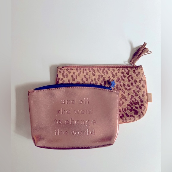 IPSY Set of 2 Make Up Bags, Animal Print Make Up Bag, Cosmetic Bag, Travel Pouch - Picture 2 of 2